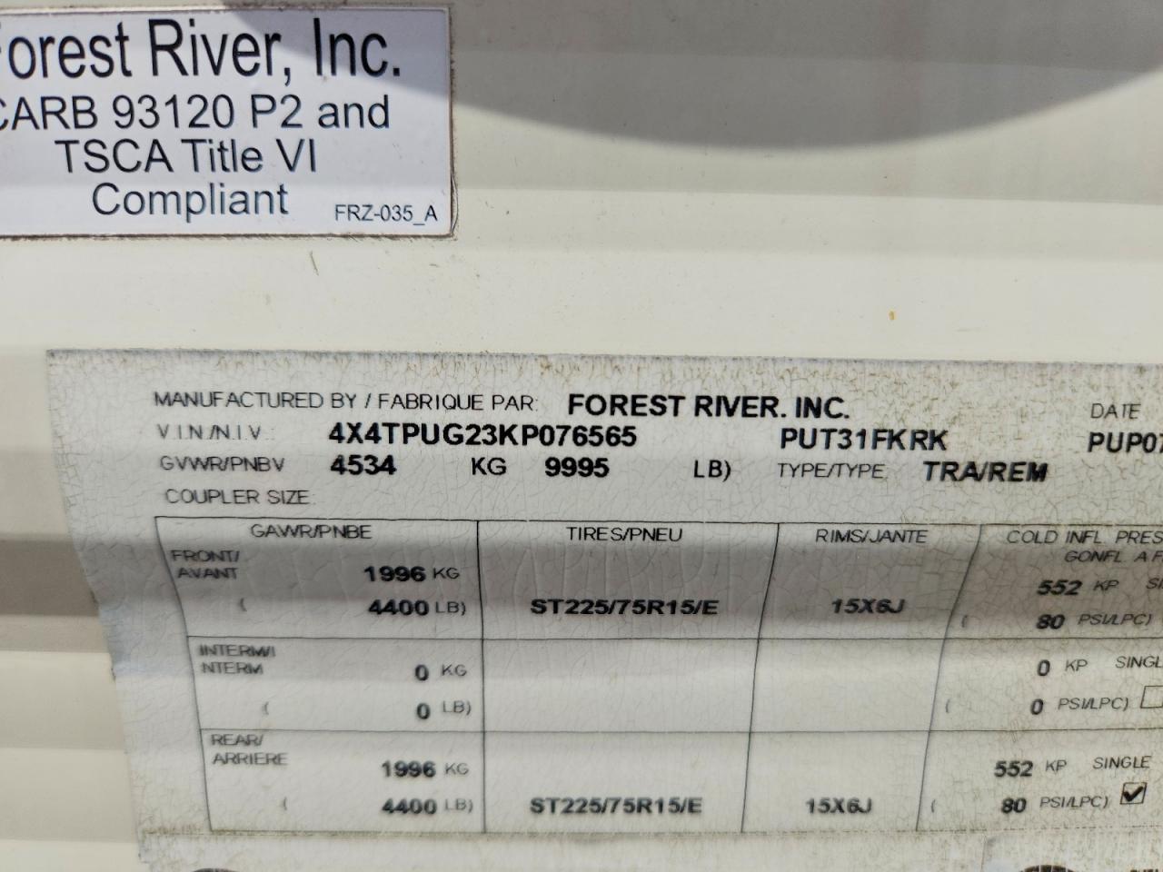 2019 Palamino Puma 2019 Forest River Puma Camper