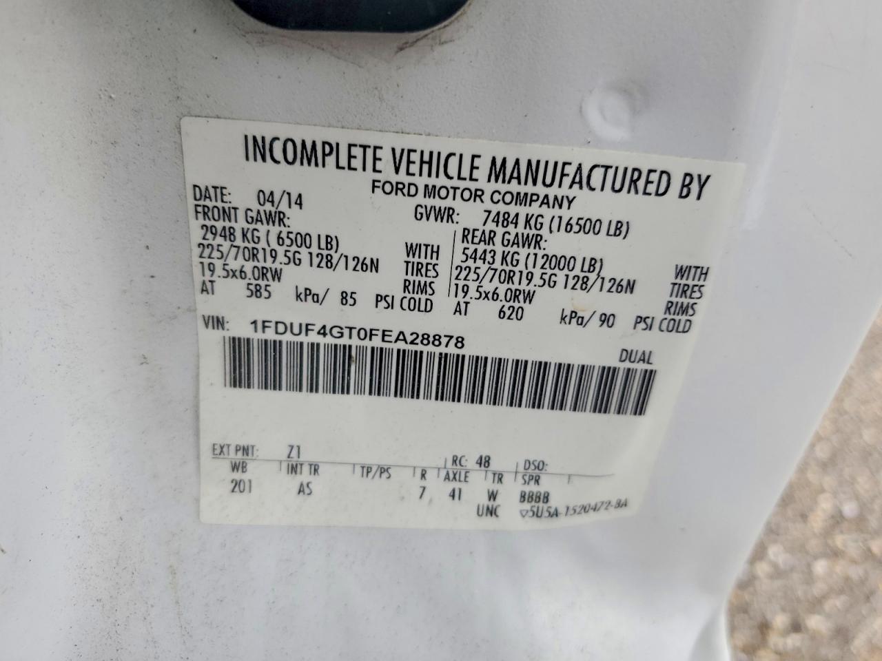 2015 Ford F450 Super Duty BOX Truck