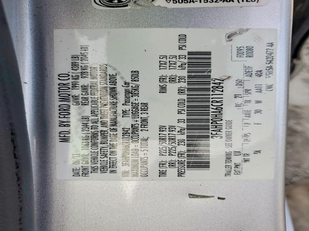 2012 Ford Fusion se