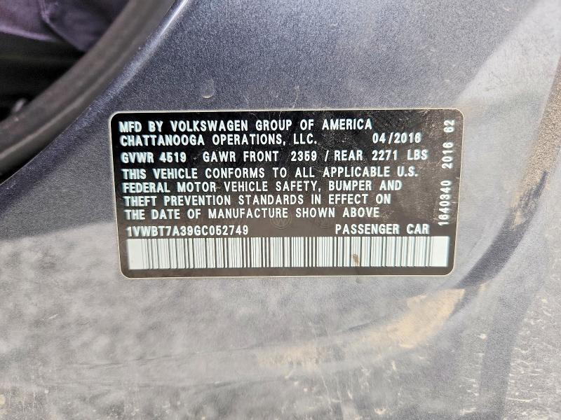 2016 Volkswagen Passat se