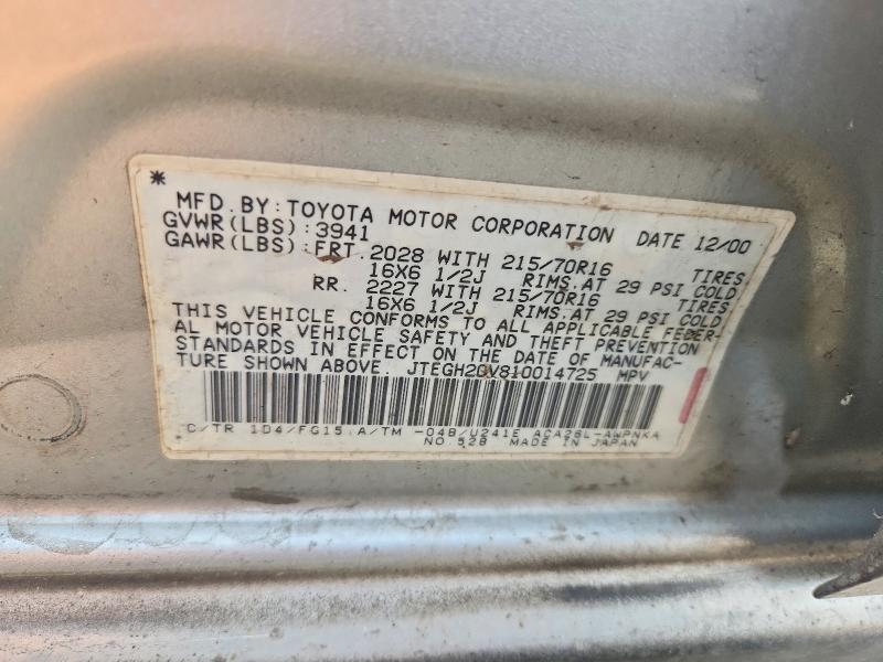 2001 Toyota Rav4 Base