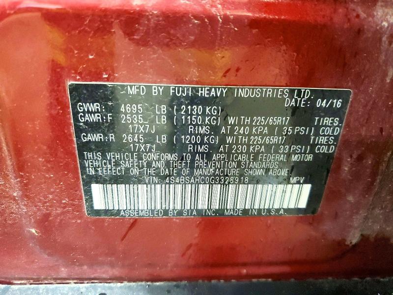 2016 Subaru Outback 2.5i Premium