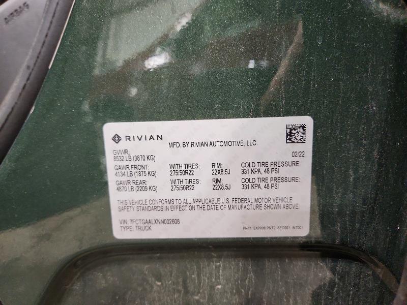 2022 Rivian R1T Launch Edition