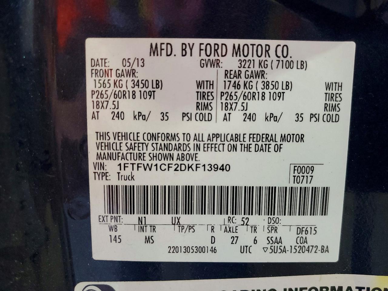 2013 Ford F150 Supercrew