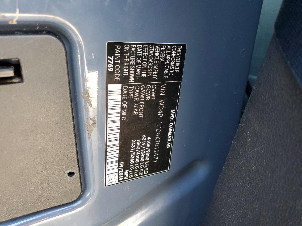 2019 Mercedes-Benz Sprinter 2500 Delivery Van