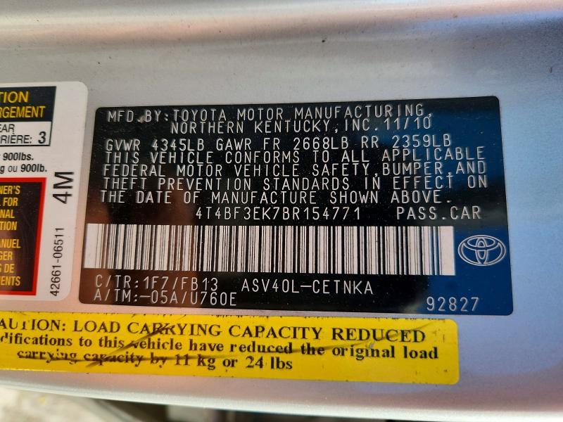 2011 Toyota Camry le