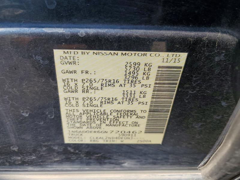 2016 Nissan Frontier Desert Runner