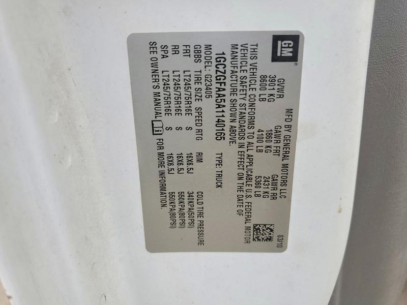 2010 Chevrolet Express 2500 Cargo Delivery van