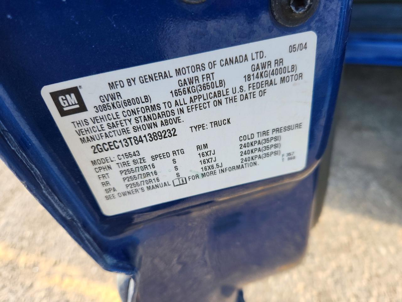 2004 Chevrolet Silverado C1500