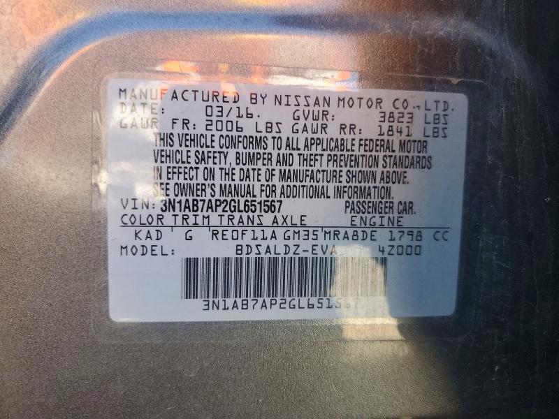 2016 Nissan Sentra sv