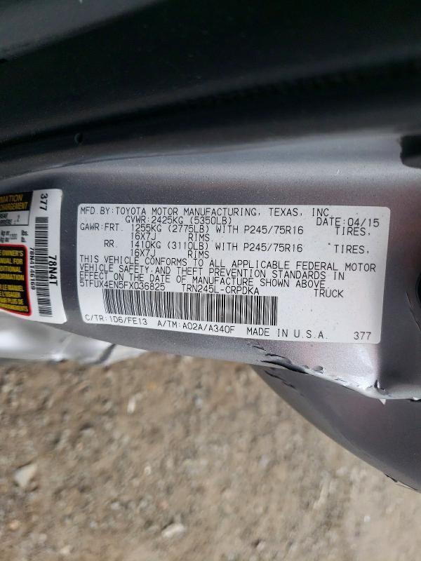 2015 Toyota Tacoma Access cab