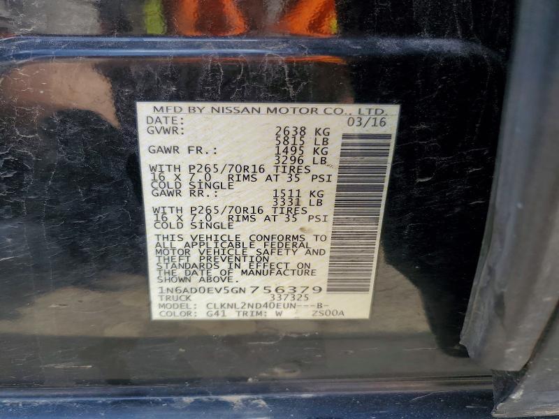 2016 Nissan Frontier SV