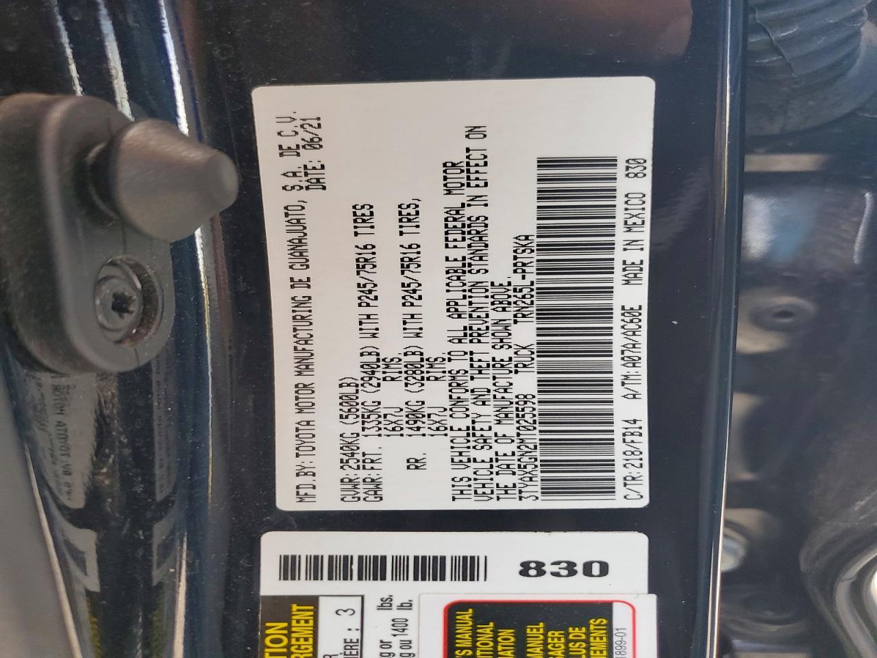 2021 Toyota Tacoma SR