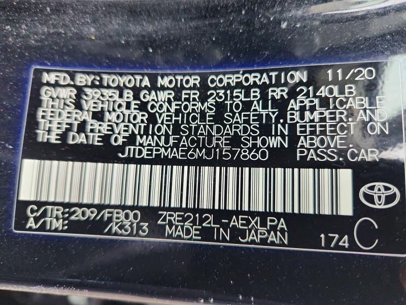 2021 Toyota Corolla le