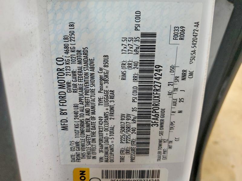2015 Ford Fusion Titanium hev