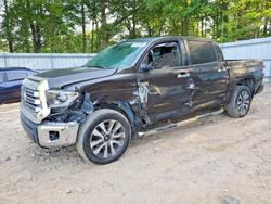 Salvage trucks for sale at Austell, GA auction: 2018 Toyota Tundra Crewmax Limited