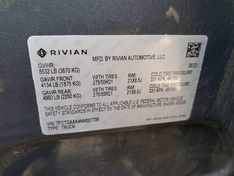 2022 Rivian R1T Adventure