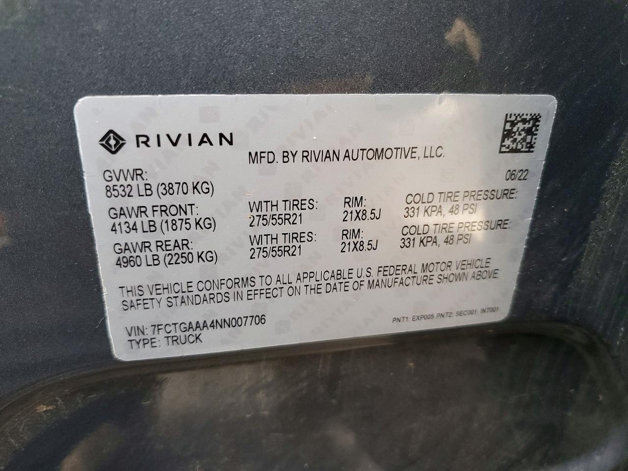 2022 Rivian R1T Adventure