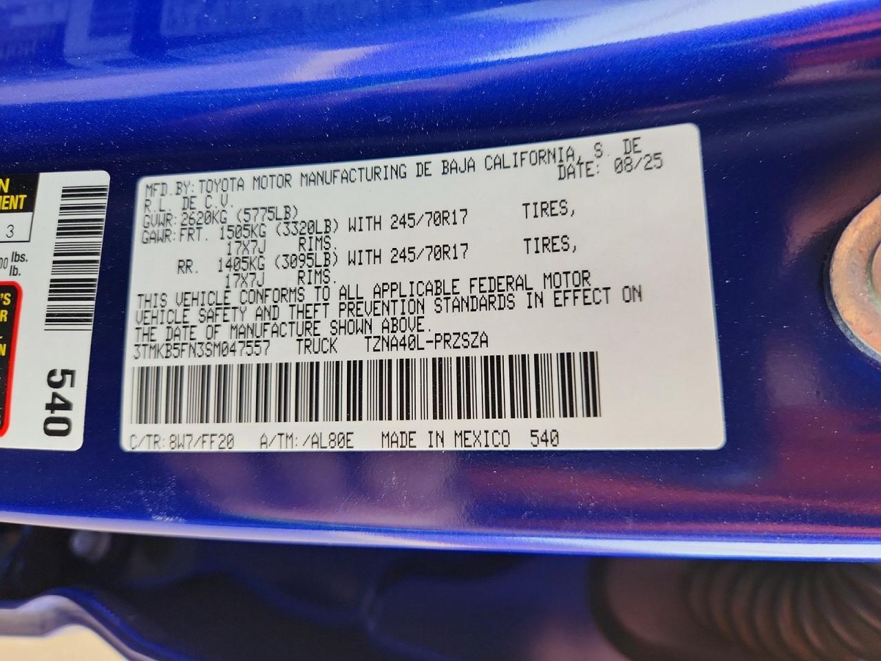 2025 Toyota Tacoma SR5