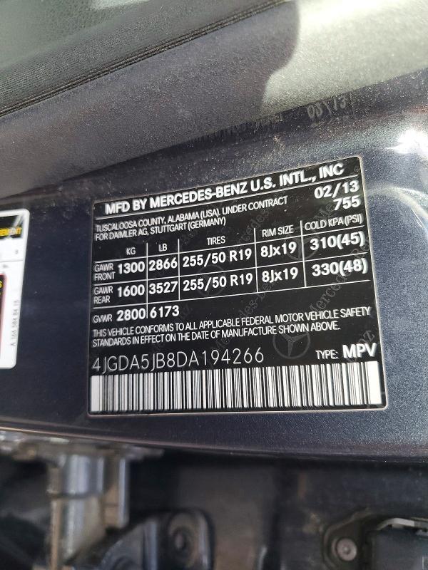 2013 Mercedes-Benz Ml 350