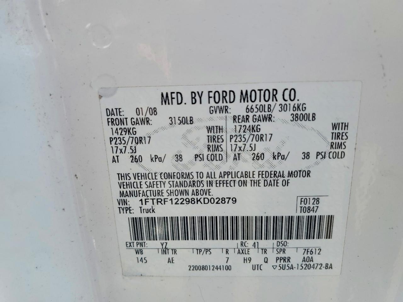 2008 Ford F150