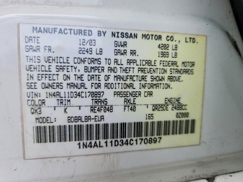 2004 Nissan Altima 2.5