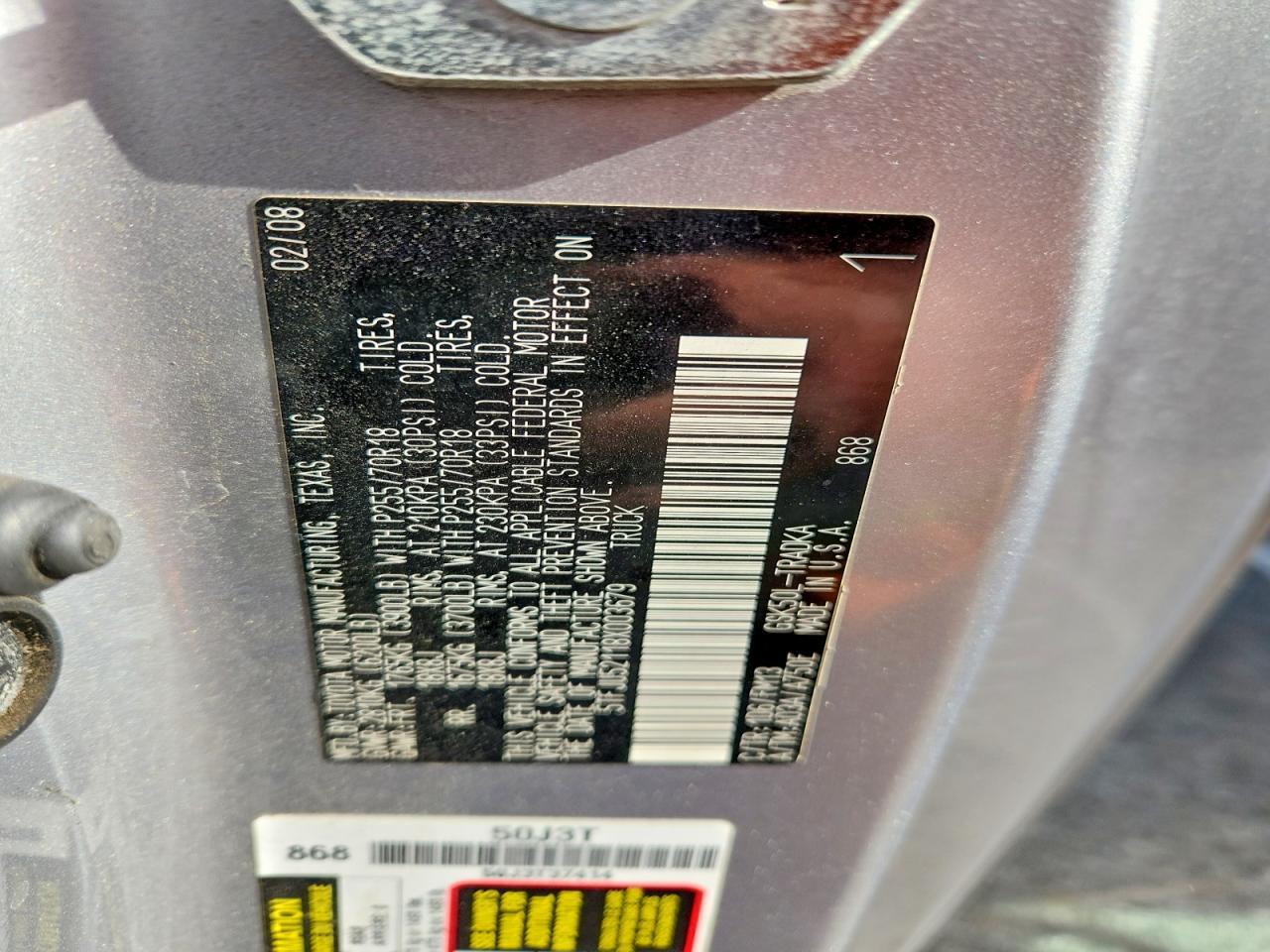 2008 Toyota Tundra Grade