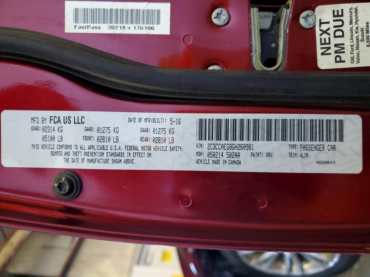 2016 Chrysler 300c