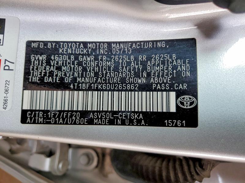 2013 Toyota Camry le Automatic