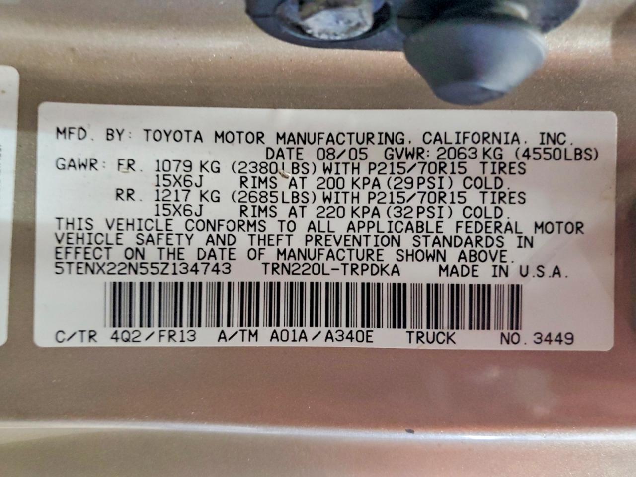 2005 Toyota Tacoma Base