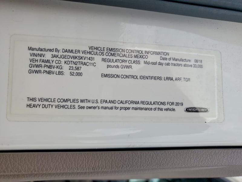 2019 Freigliner 2019 Freightliner Cascadia 125 Semi Truck