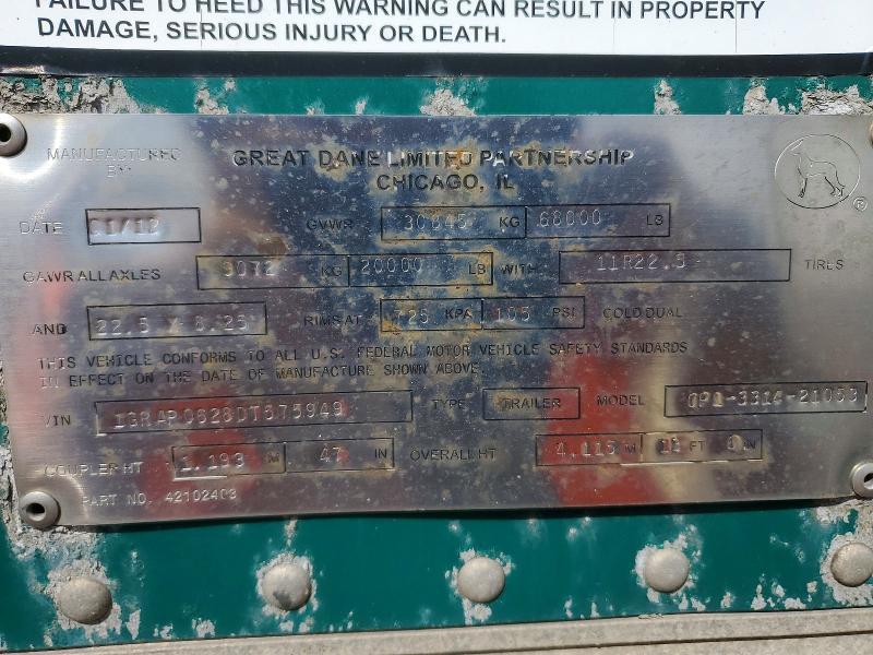 2013 Great Dane Cpl-3314-21053 dry van Trailer