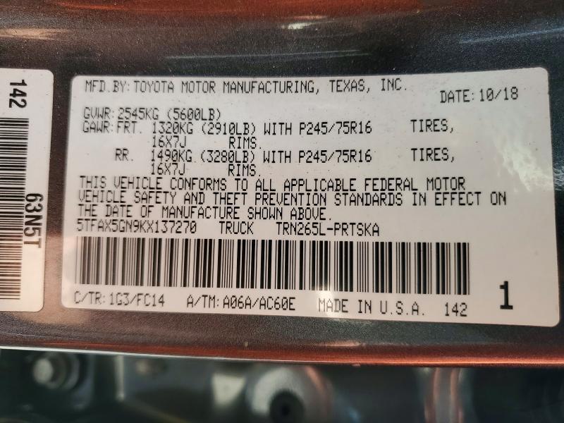 2019 Toyota Tacoma SR5