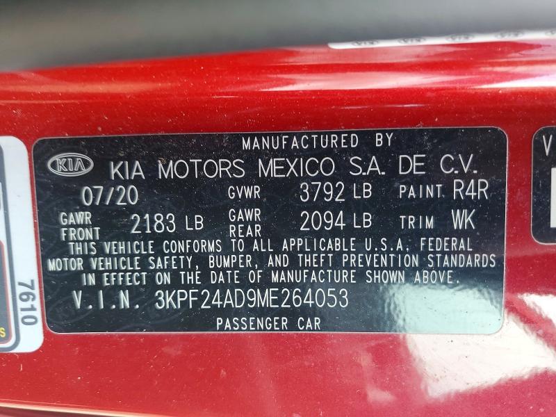 2021 KIA Forte lxs