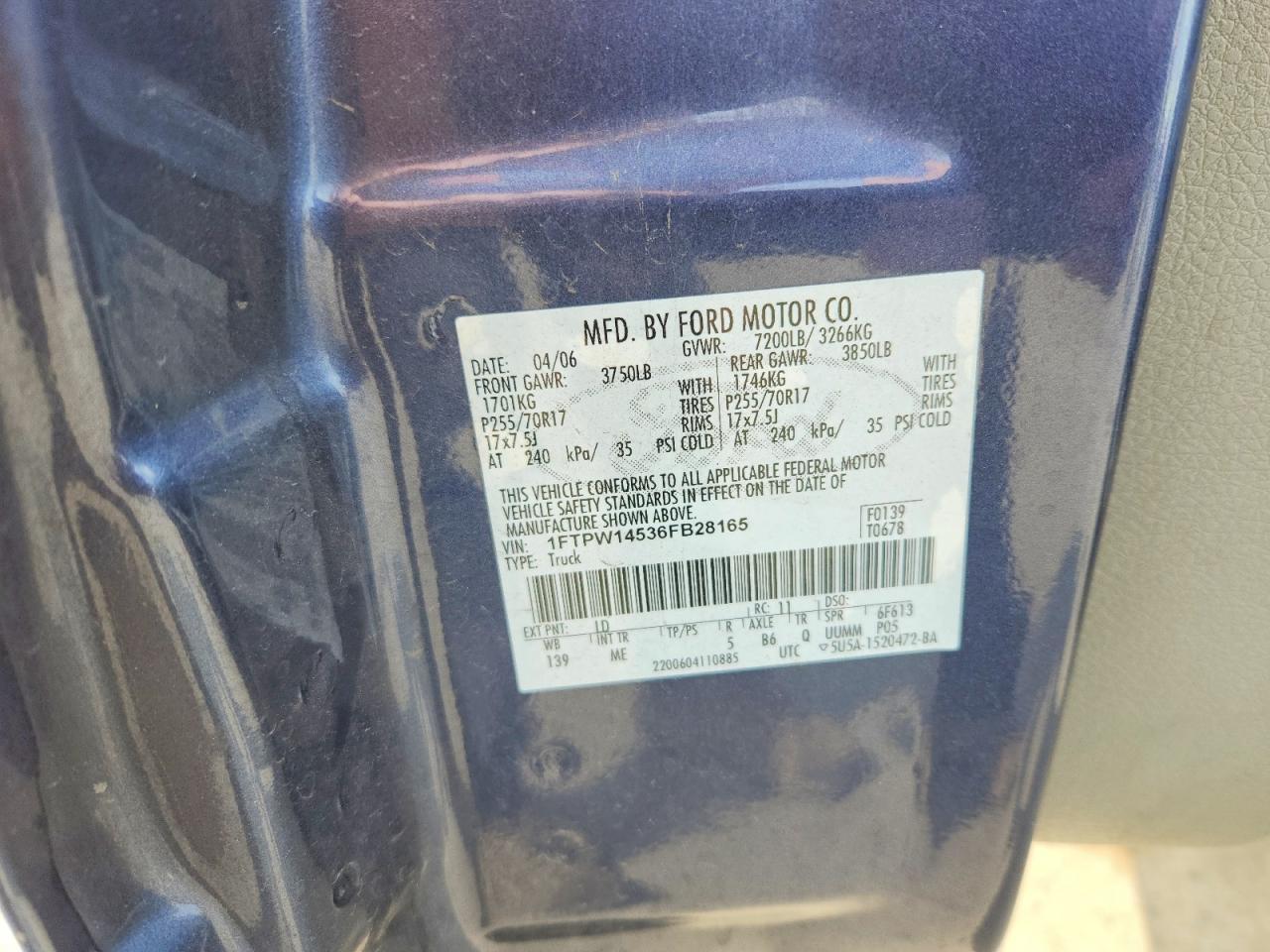 2006 Ford F150 Supercrew