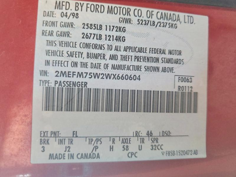 1998 Mercury Grand Marquis ls