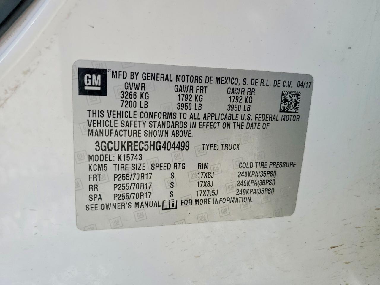 2017 Chevrolet Silverado K1500 LT