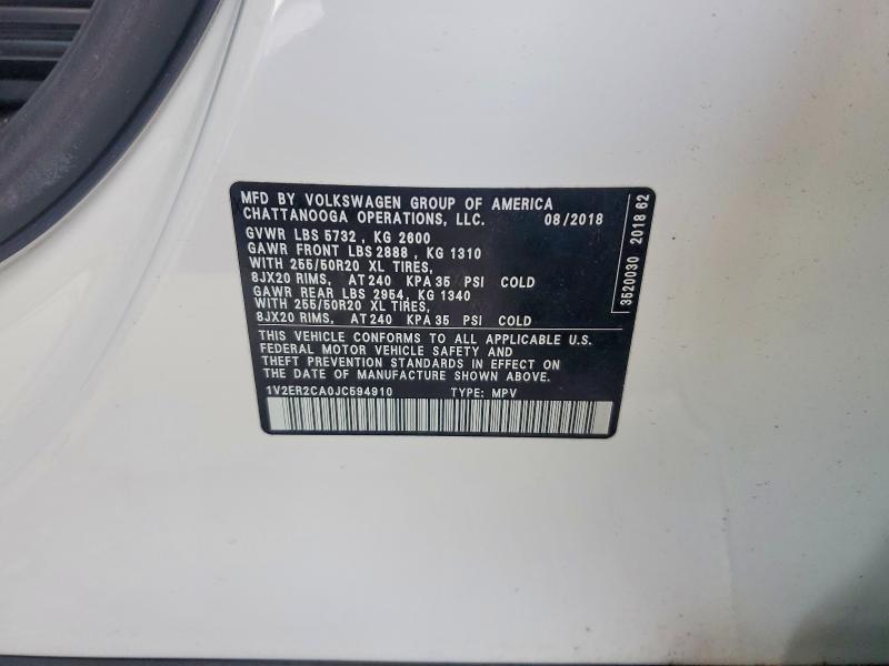 2018 Volkswagen Atlas sel