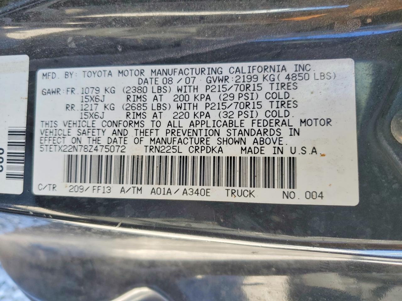 2008 Toyota Tacoma Base