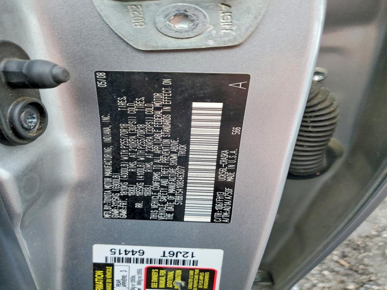 2008 Toyota Tundra Grade
