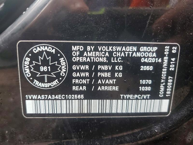 2014 Volkswagen Passat 1.8 tsi 4DR
