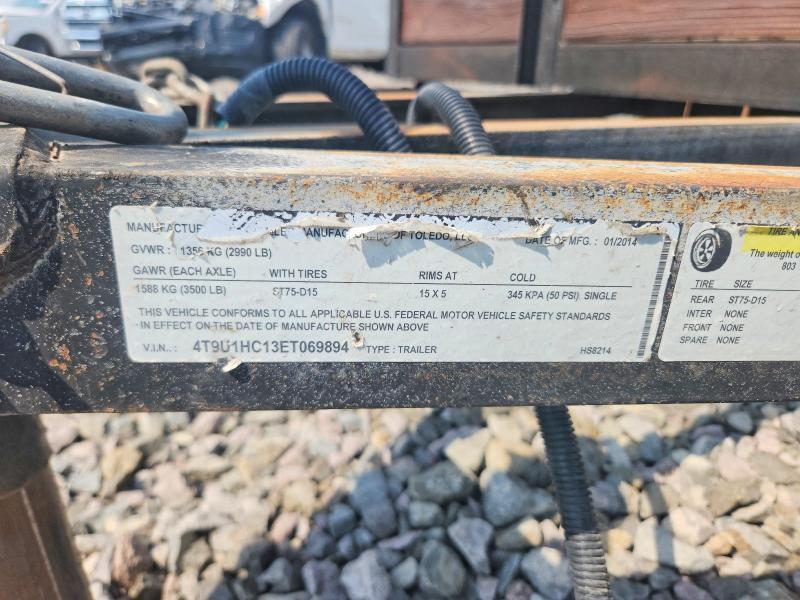 2014 Utility Trailer 2014  Trailer HS8214 Utility Trailer