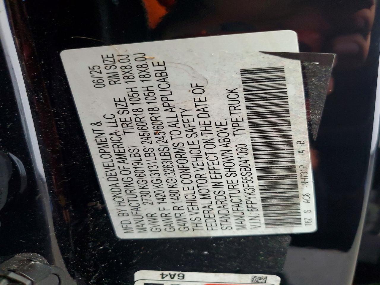 2025 Honda Ridgeline RTL