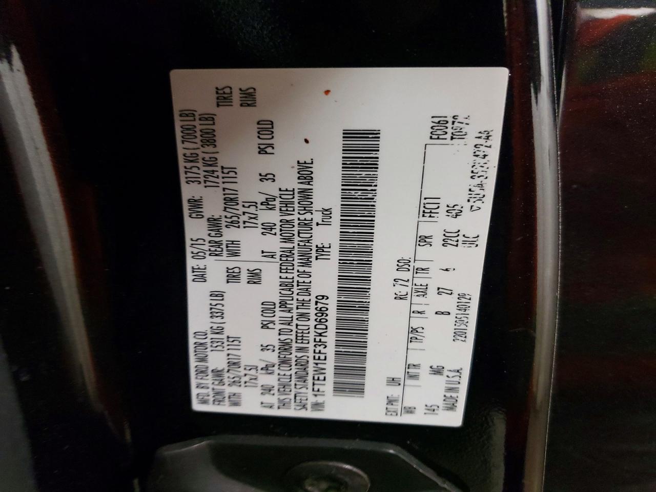 2015 Ford F150 Supercrew