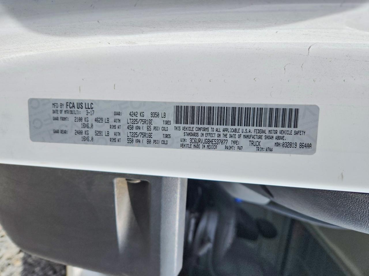 2017 Dodge RAM Promaster 3500 3500 High