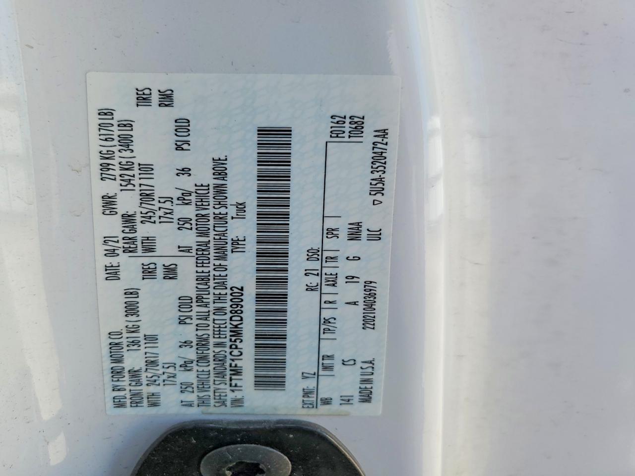 2021 Ford F150