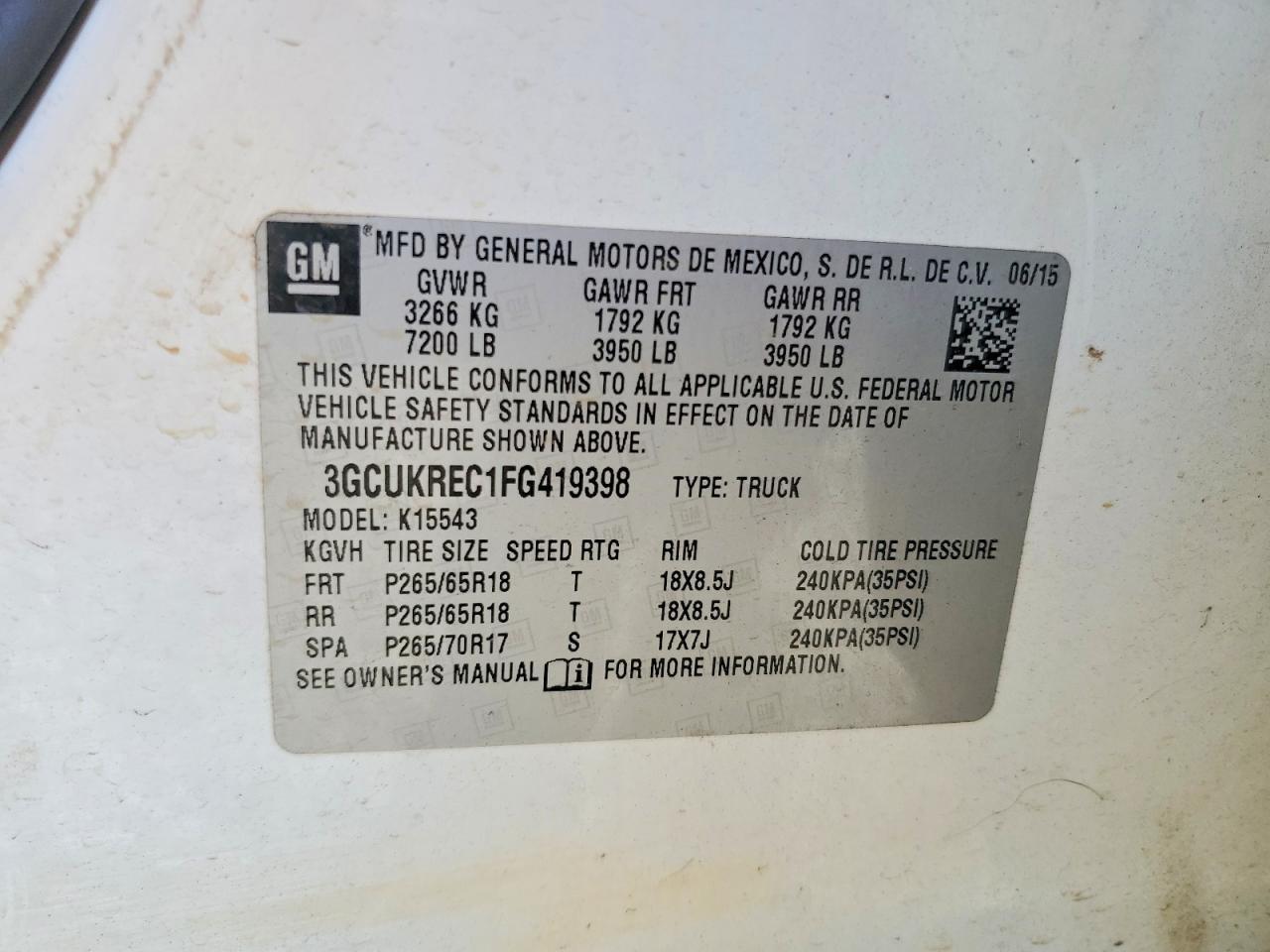 2015 Chevrolet Silverado K1500 LT