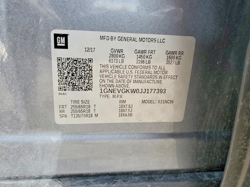 2018 Chevrolet Traverse lt