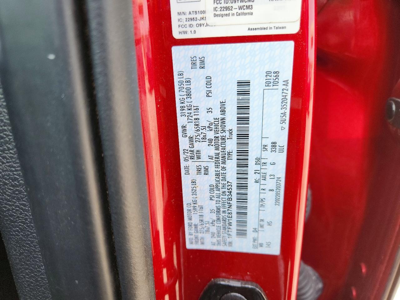 2022 Ford F150 Supercrew