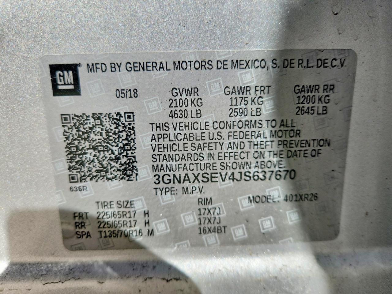 2018 Chevrolet Equinox lt